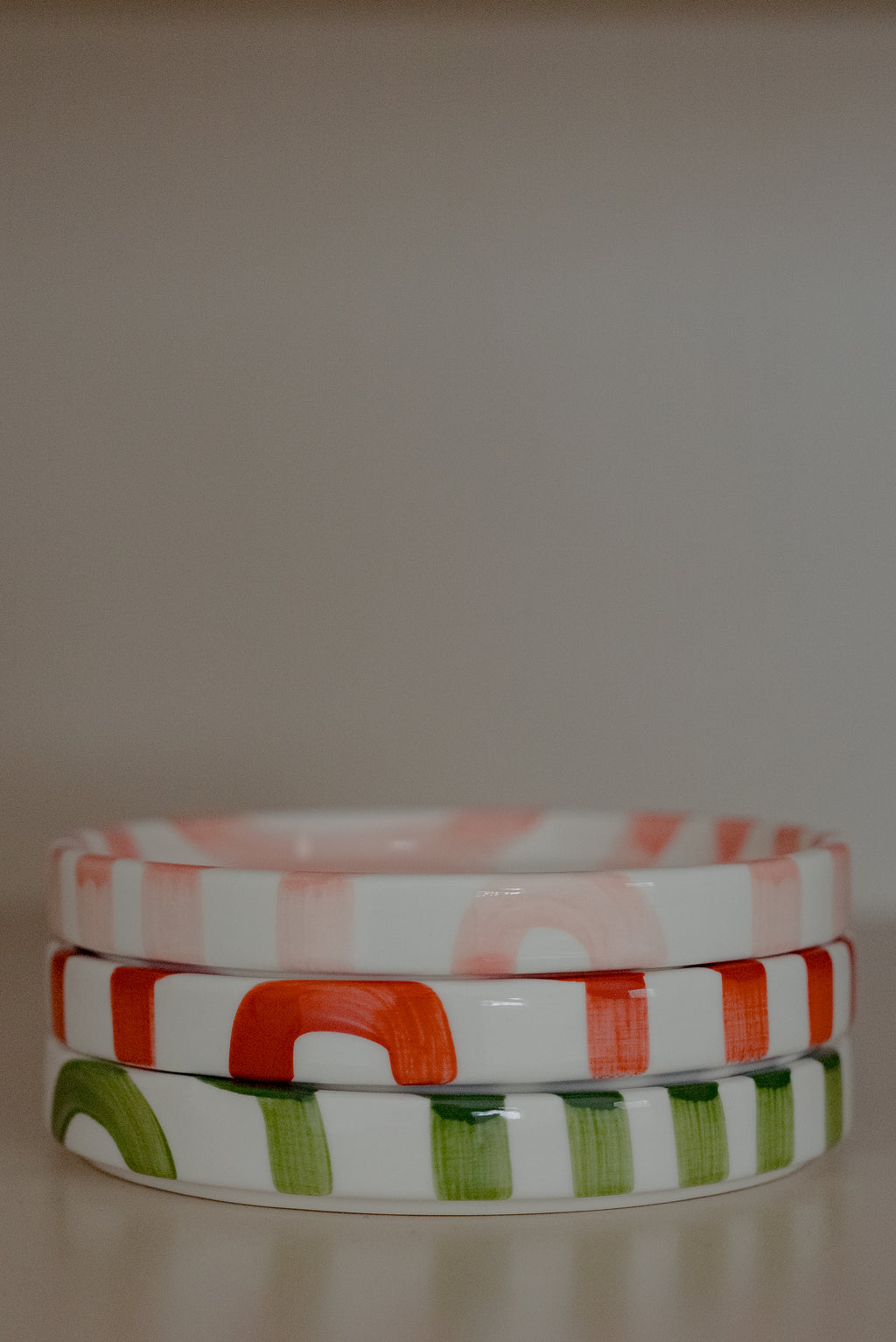 Pink lined plate