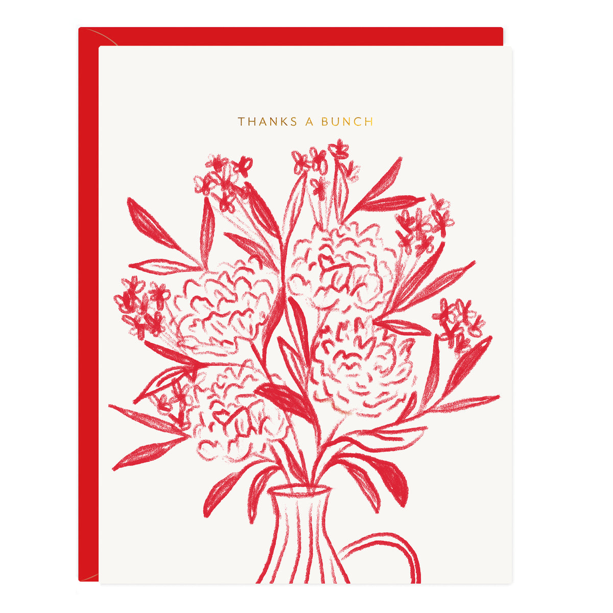 Tarjeta de agradecimiento ramo de flores