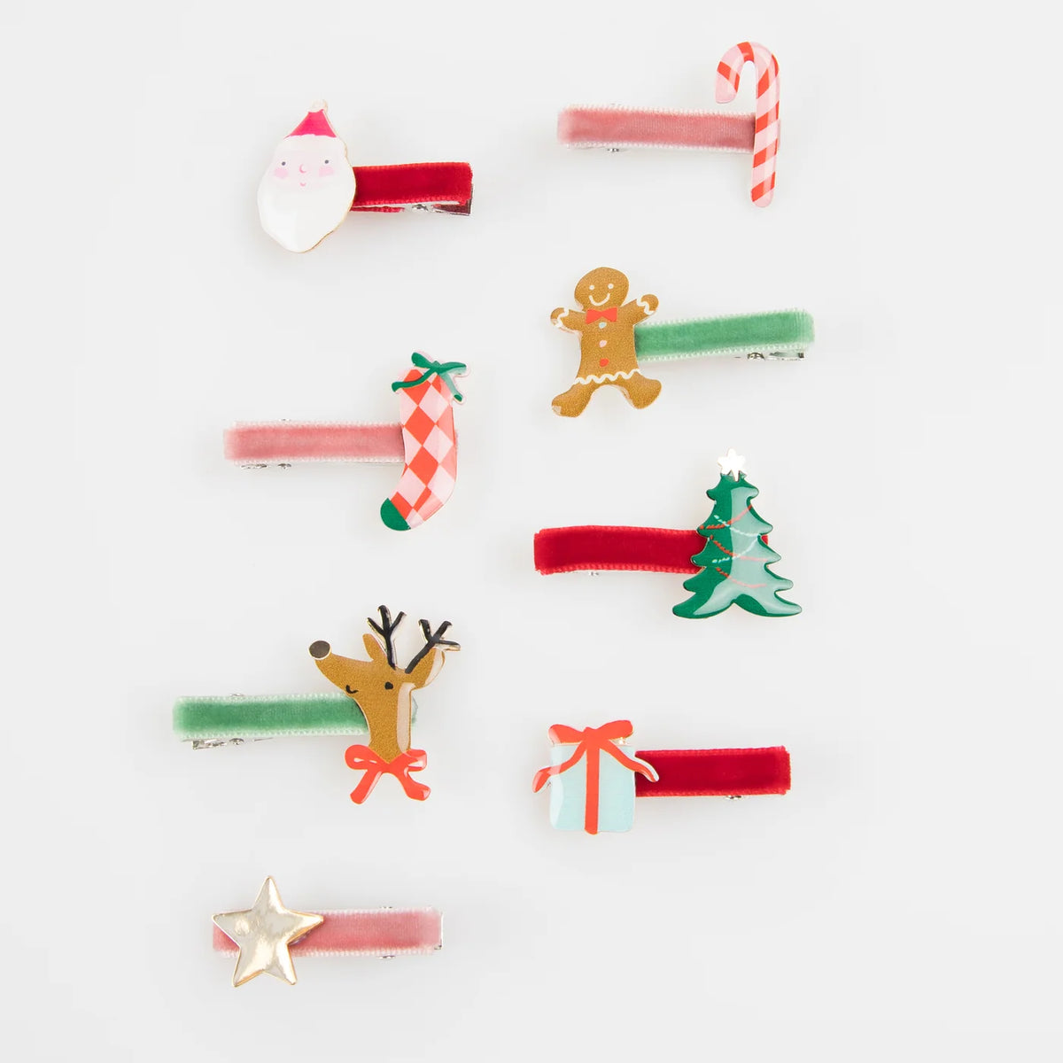 Broches de Pelo Navideños