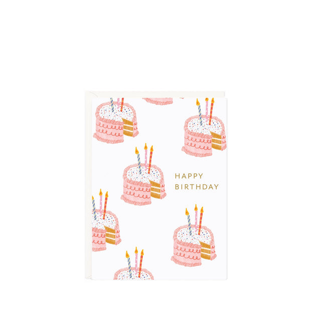 Mini tarjeta de cumpleaños pastel
