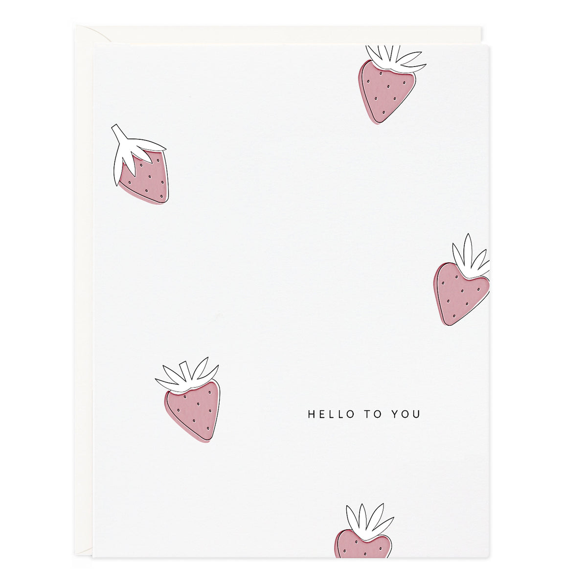 Tarjeta de agradecimiento fresas
