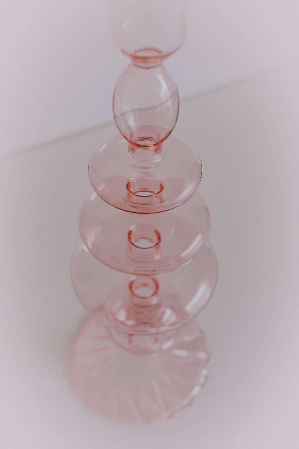 Base rosa para vela