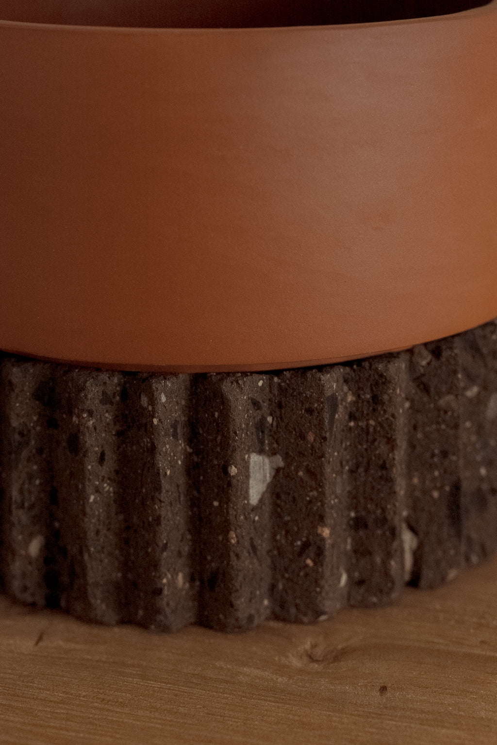Tepalcate negro con textura