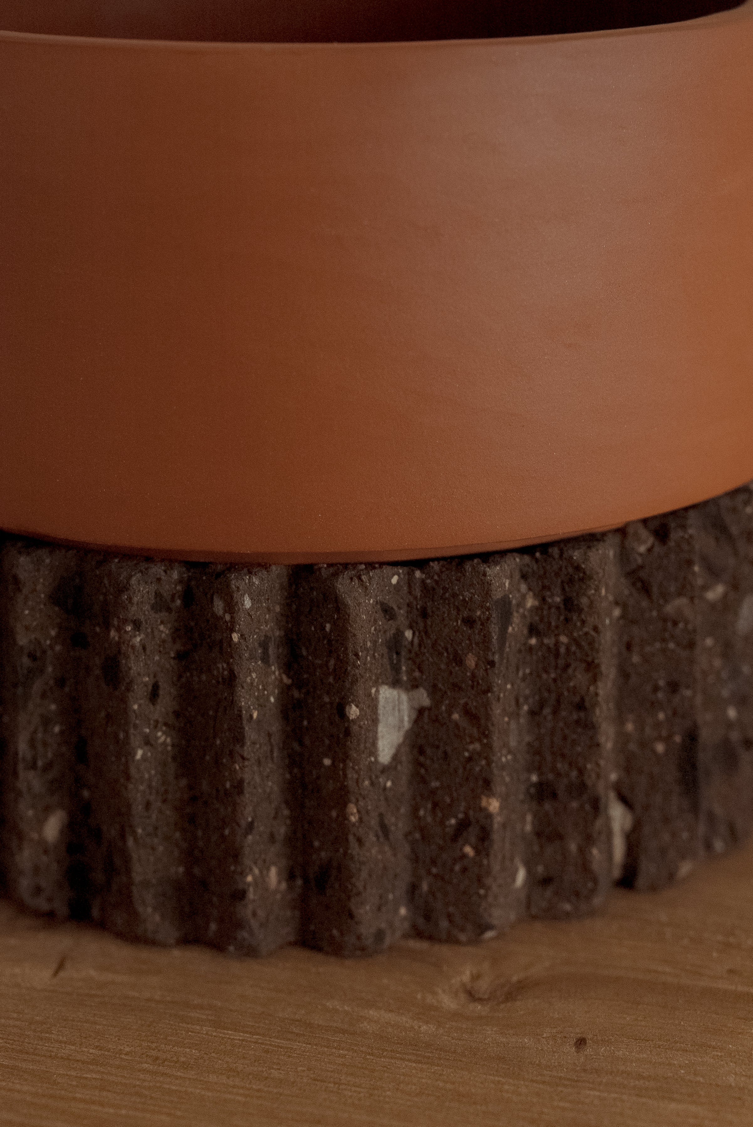Tepalcate negro con textura