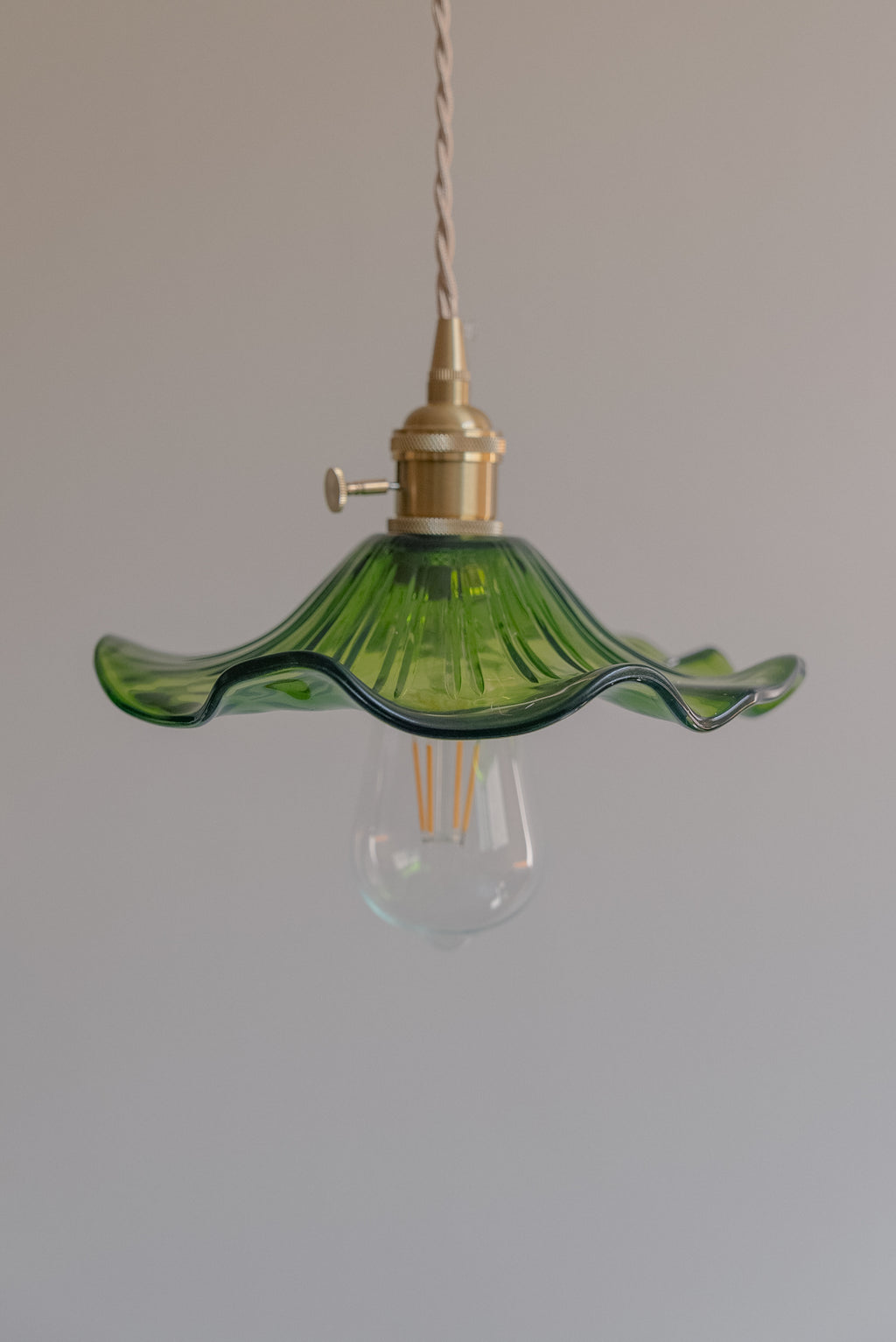 Lámpara flor verde