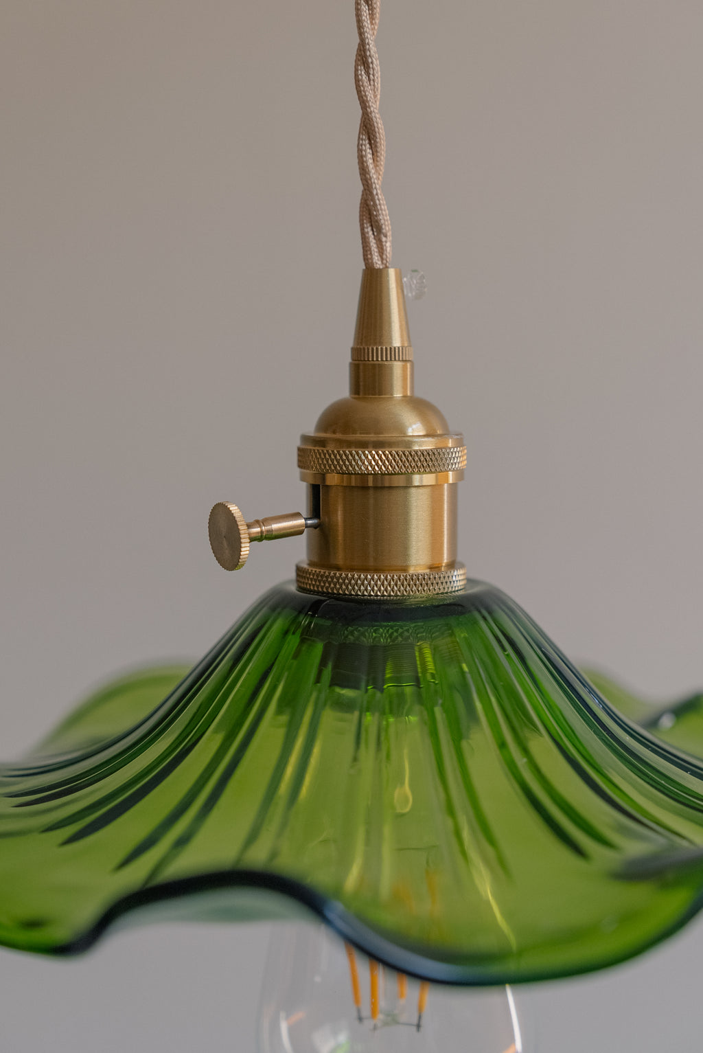 Lámpara flor verde