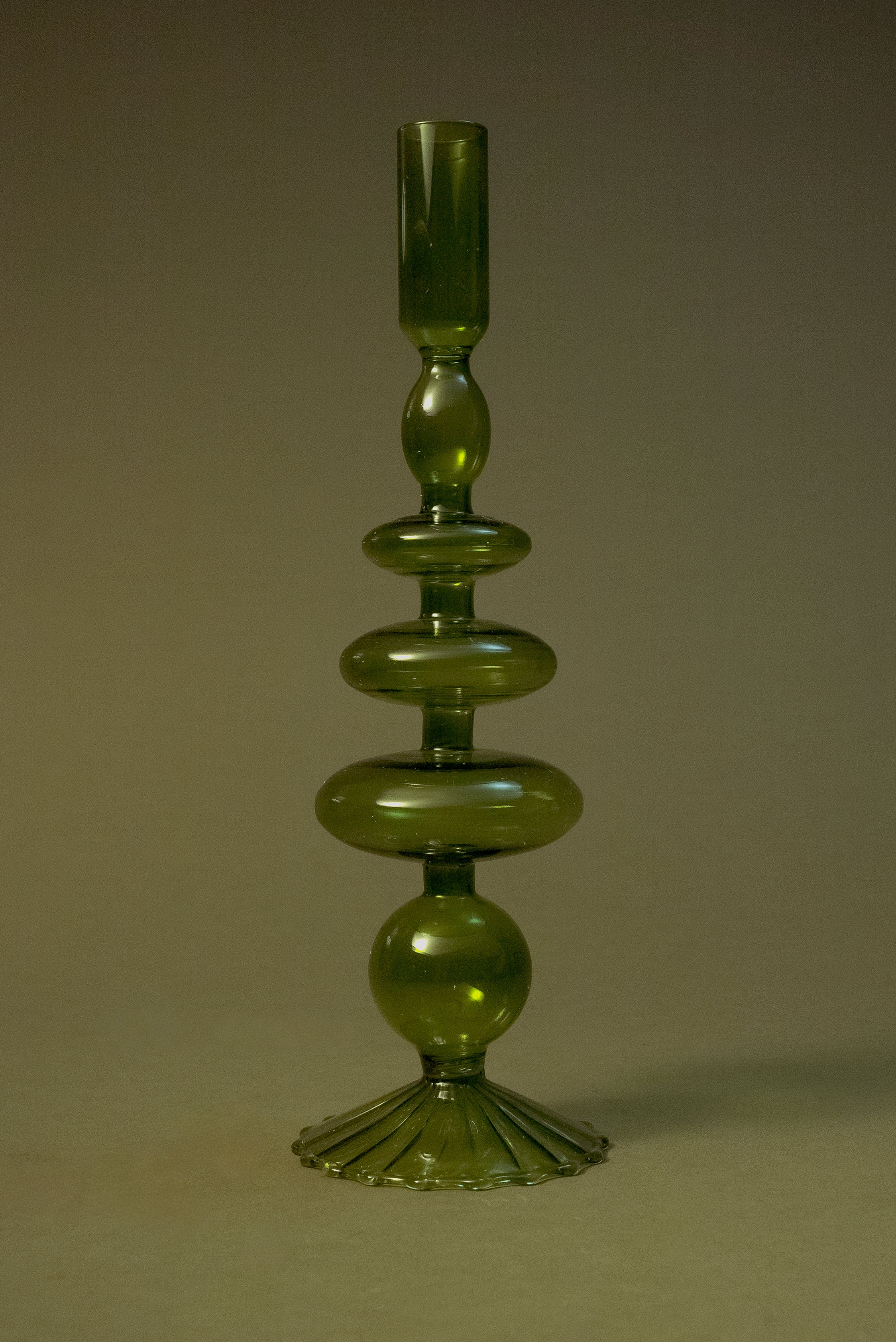 Base verde para vela