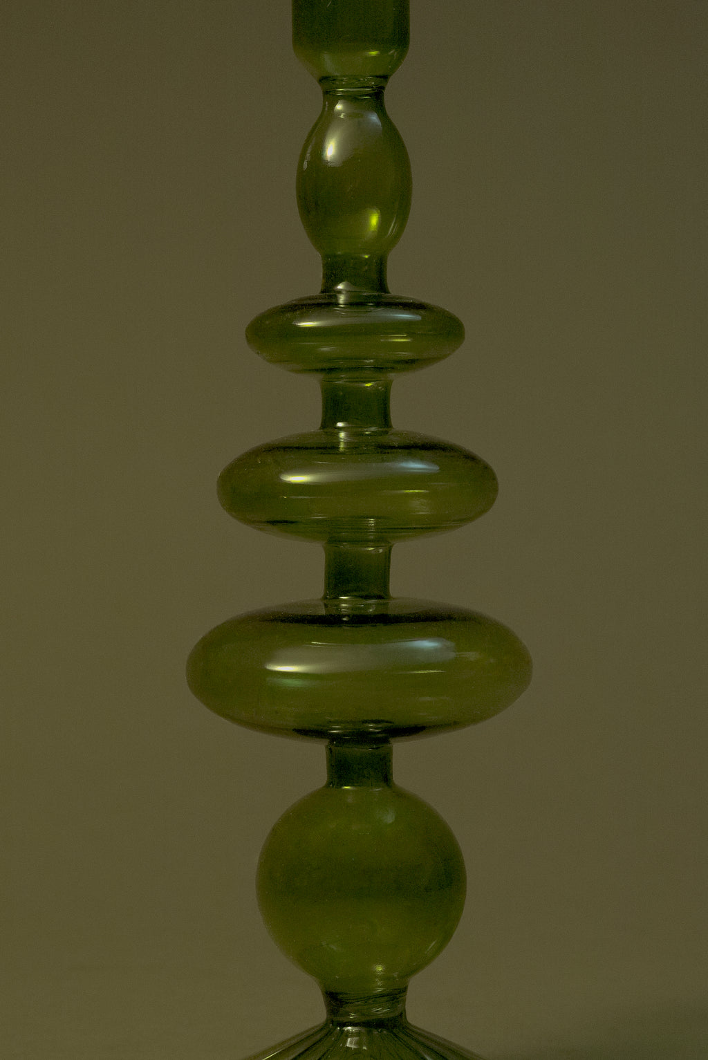 Base verde para vela