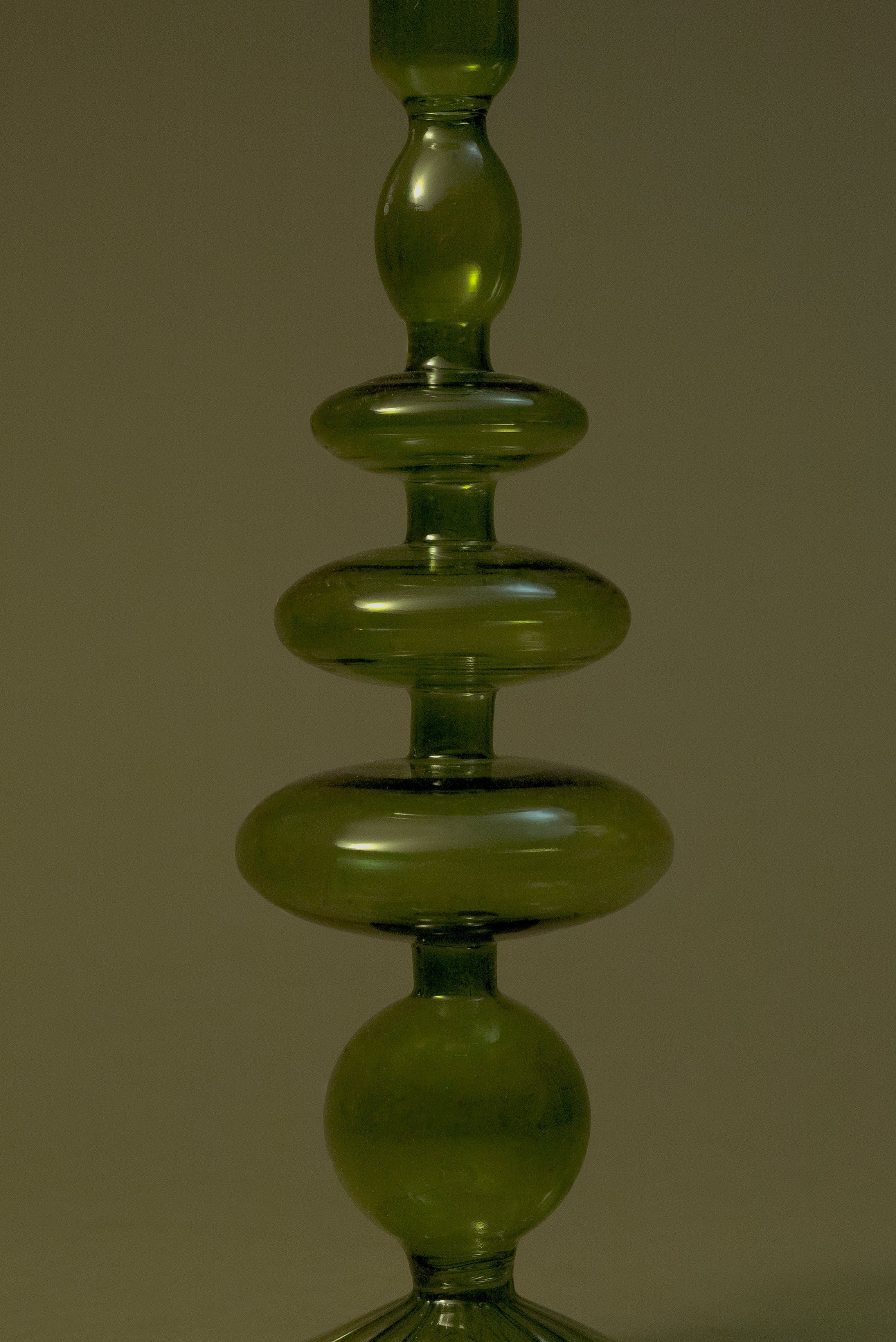 Base verde para vela