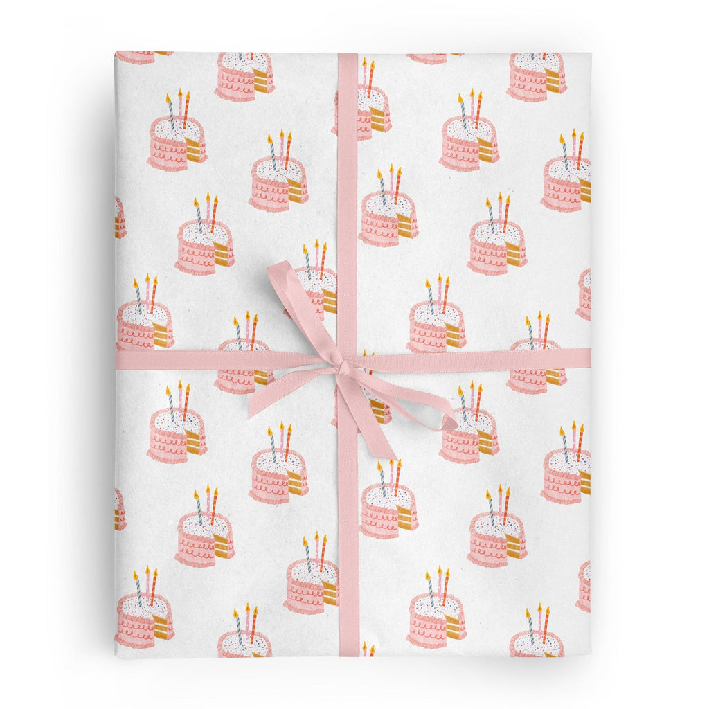 Papel de regalo pasteles de cumpleaños, rollo de 3 hojas