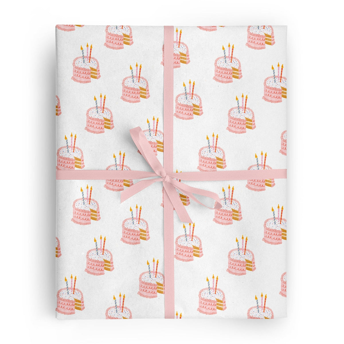 Papel de regalo pasteles de cumpleaños, rollo de 3 hojas