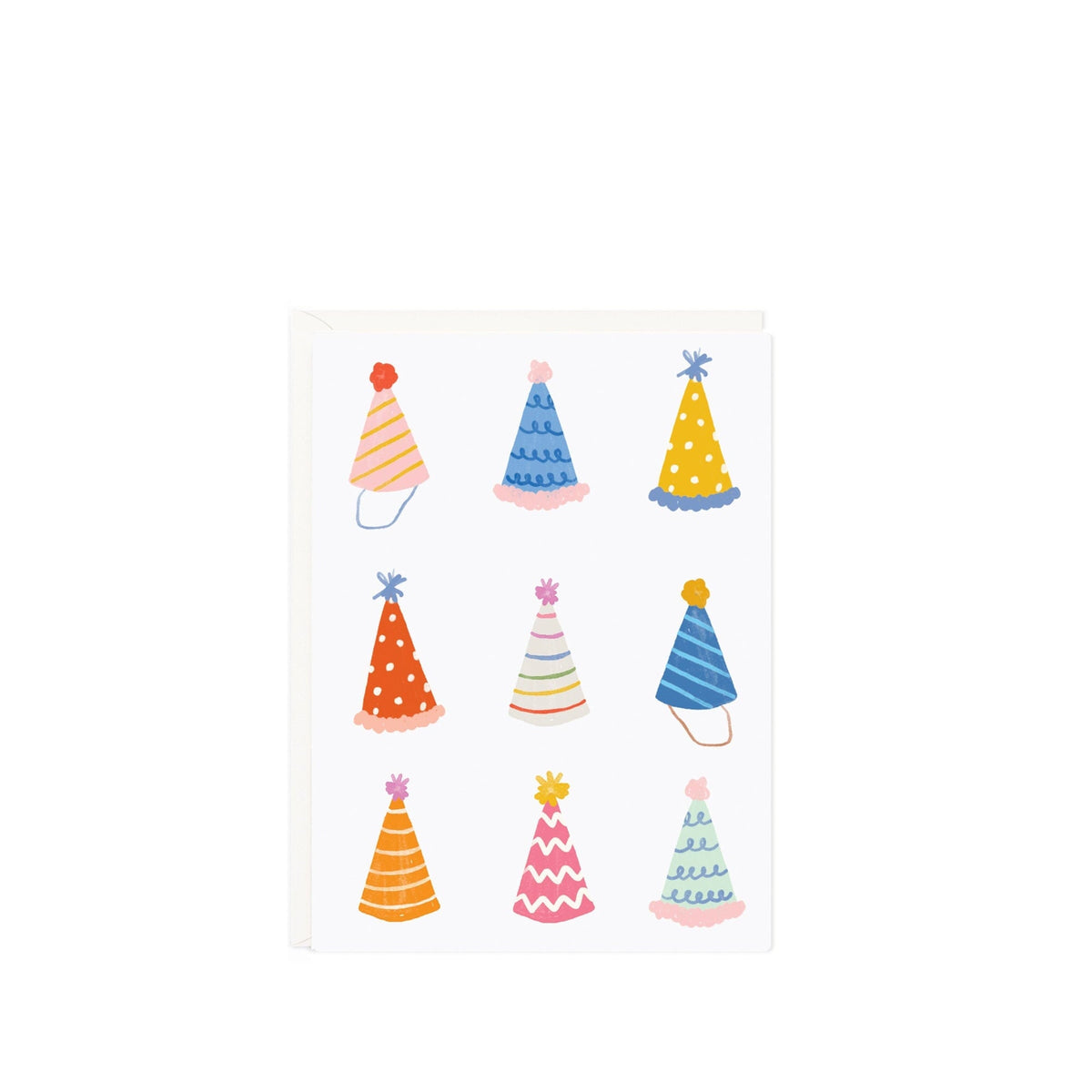 Mini tarjeta de cumpleaños gorros