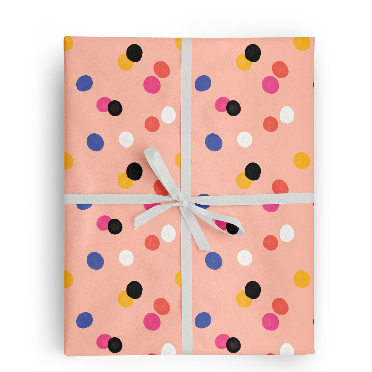 Papel de regalo puntos brillantes, rollo de 3 hojas