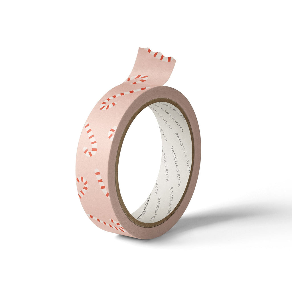 Washi tape bastones de caramelo