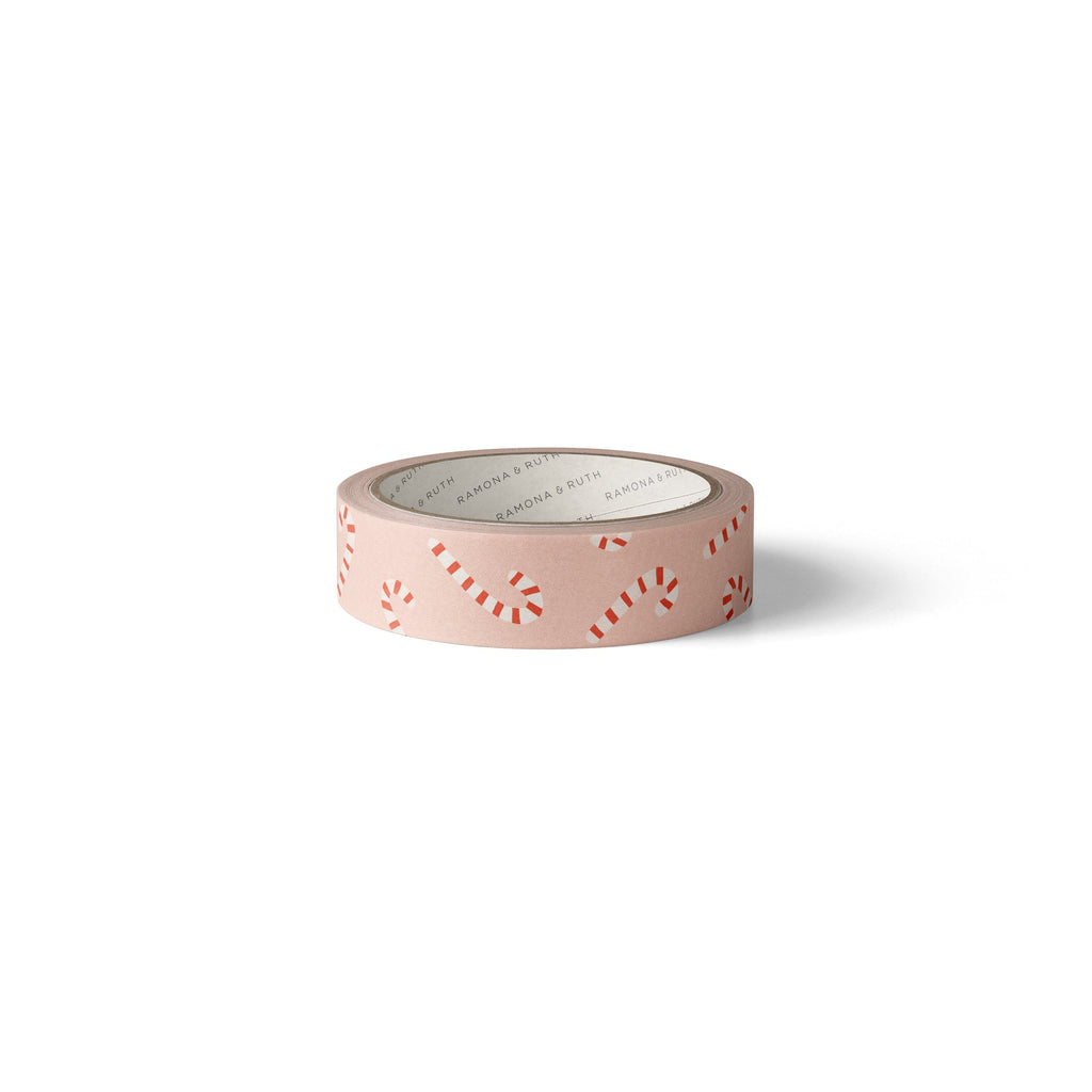 Washi tape bastones de caramelo, detalle