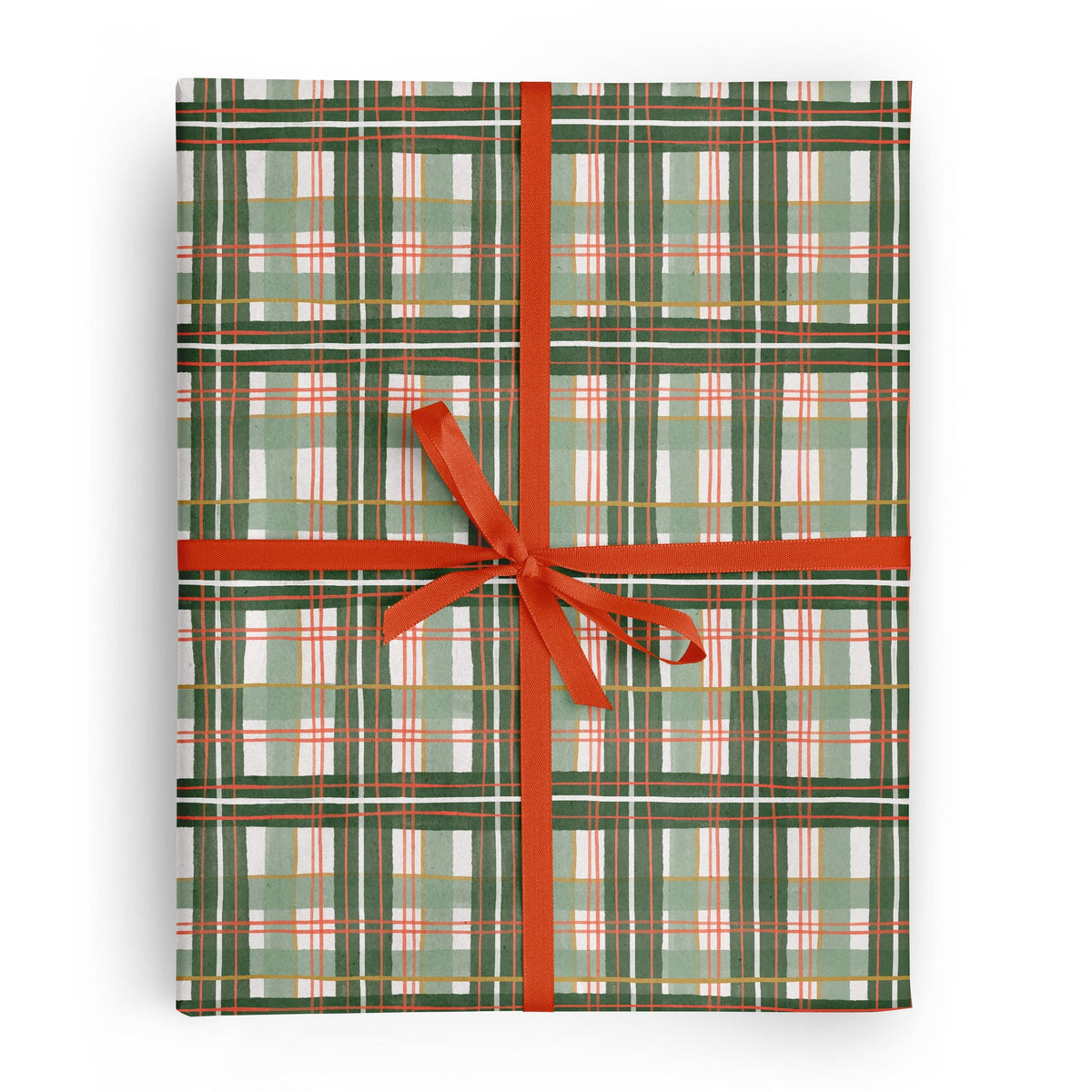 Papel de regalo cuadros navideños, rollo de 3 hojas