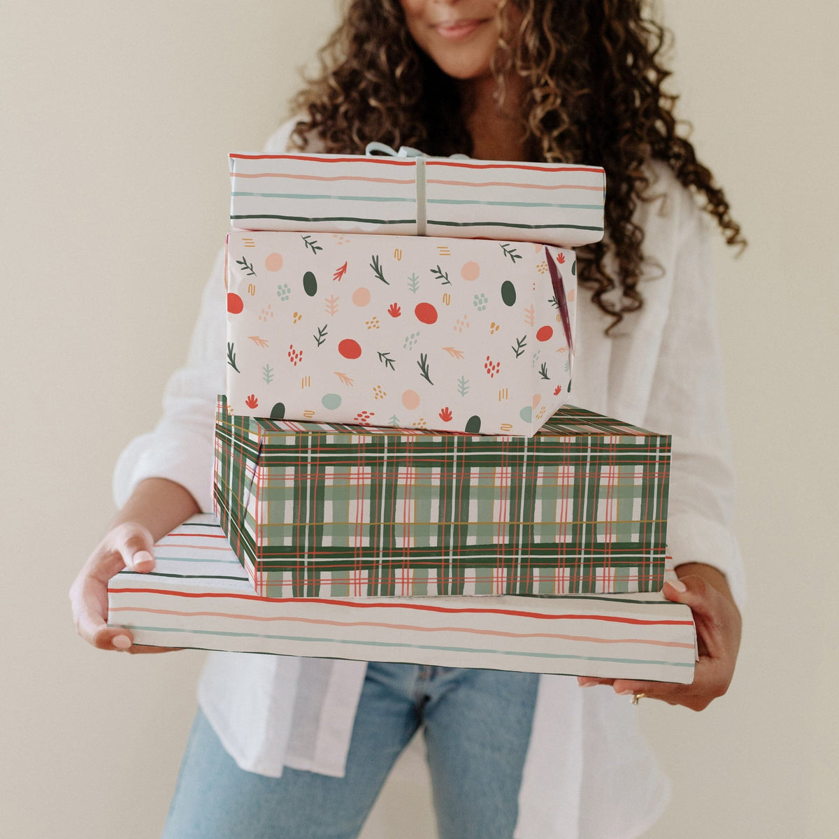 Papel de regalo Merry Shapes, rollo