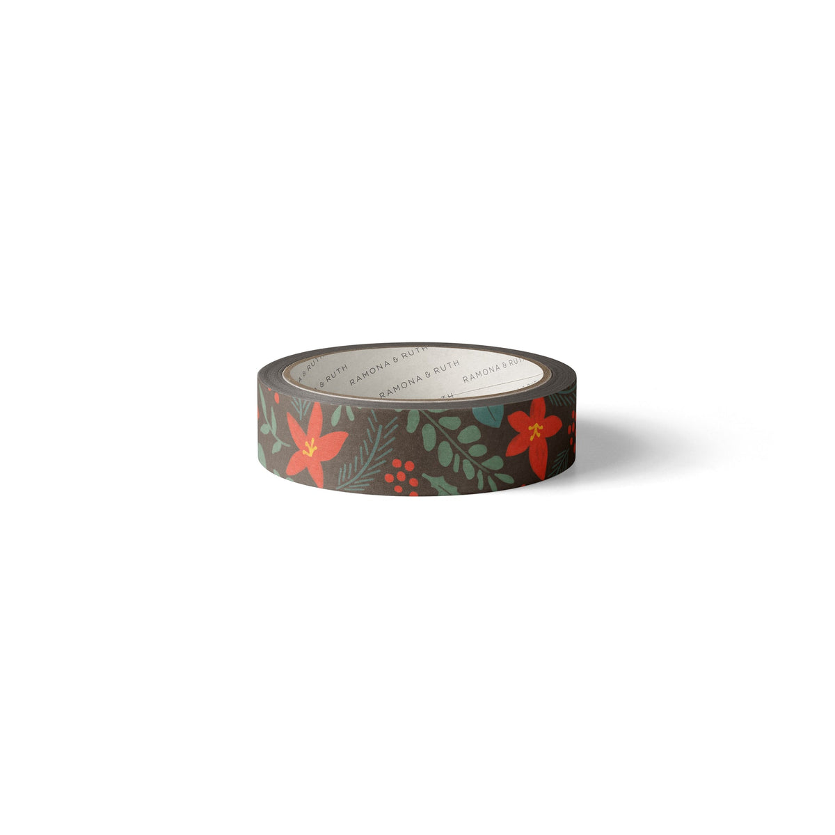 Washi tape nochebuenas, detalle