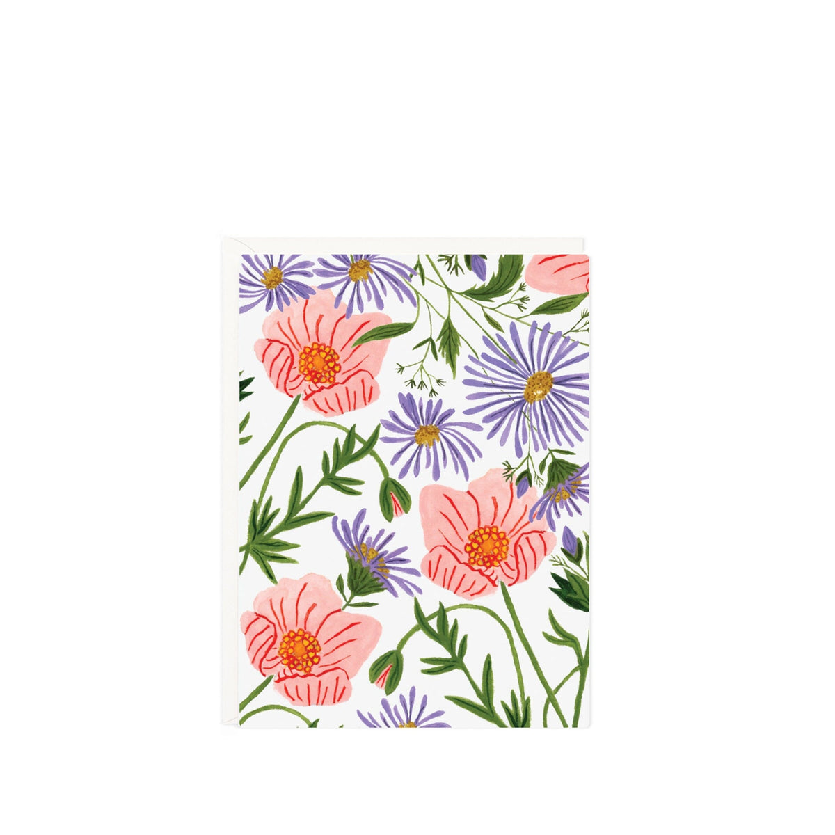 Mini tarjeta amapolas