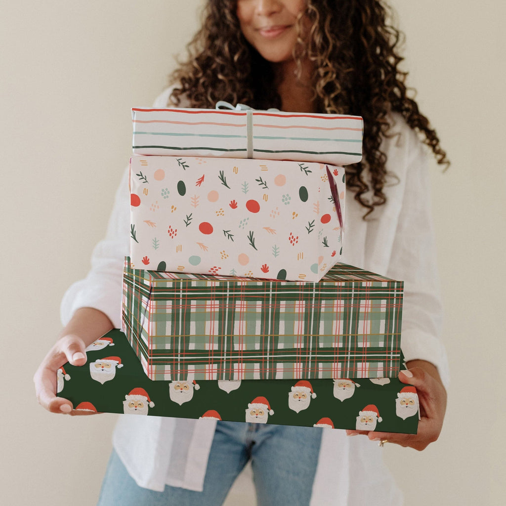 Papel de regalo Santa, hojas