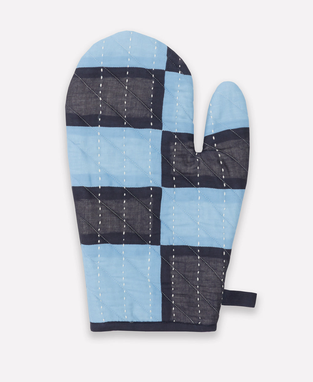 Guante de horno Trellis colorblock azul Dusk Blue